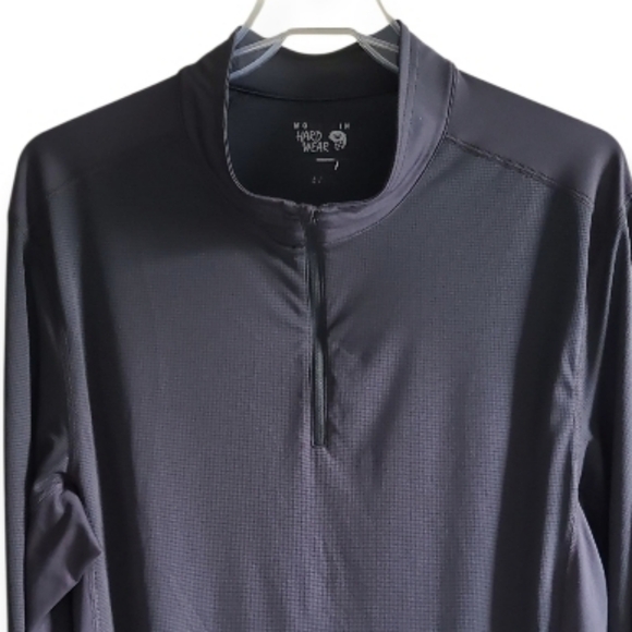 Mountain Hardware Mens 1/4 Zip Base Layer Longsleeve Shirt Dark Grey Size XL - Picture 5 of 17